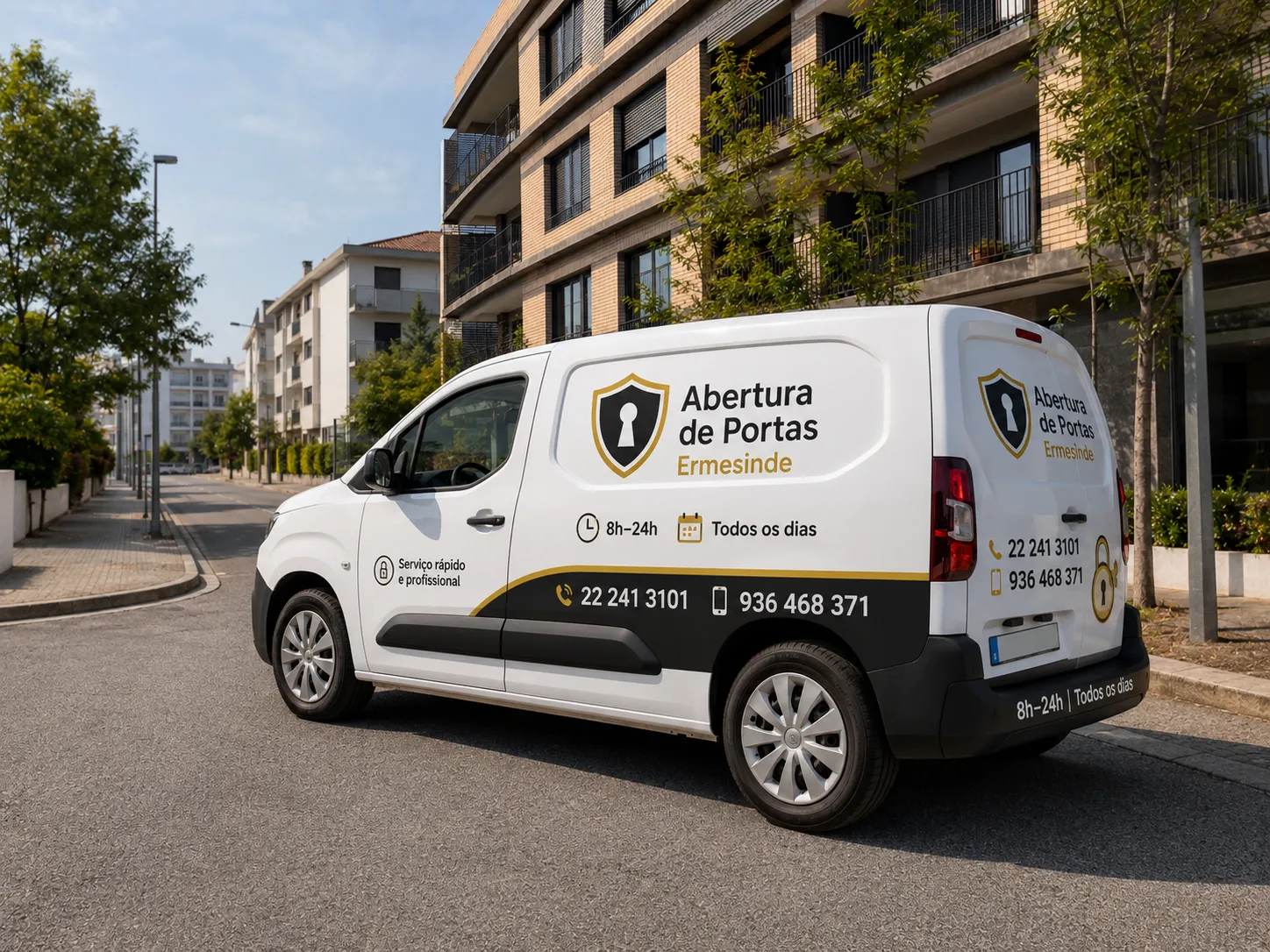 Carrinha de assistência para abertura de portas em Ermesinde e zona envolvente.